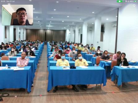 ชกจ.สช. เข้าร่วมการประชุมทางไกล ผ่านโปรแกรม Line Meeting เพื่อประชาสัมพันธ์ สพม. และชี้แจงหลักเกณฑ์การกู้เงินของ อบต. ในการประชุมสมาคม อบต. แห่งประเทศไทยร่วมกับชมรม อบต.